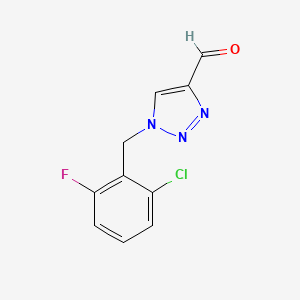 molecular formula C10H7ClFN3O B1488032 1-[(2-chloro-6-fluorophenyl)methyl]-1H-1,2,3-triazole-4-carbaldehyde CAS No. 1478534-71-2