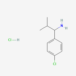 molecular formula C10H15Cl2N B1488036 1-(4-Chlorophenyl)-2-methylpropan-1-amine hydrochloride CAS No. 72954-91-7