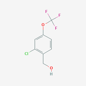 molecular formula C8H6ClF3O2 B1488037 2-氯-4-三氟甲氧基苄醇 CAS No. 1261822-74-5