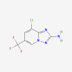 molecular formula C7H4ClF3N4 B1488038 8-氯-6-(三氟甲基)-[1,2,4]三唑并[1,5-a]吡啶-2-胺 CAS No. 1206640-61-0