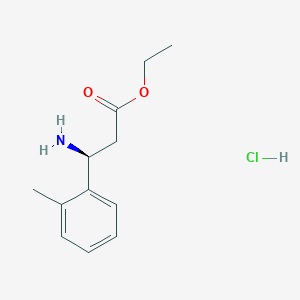 molecular formula C12H18ClNO2 B1488039 ethyl (3S)-3-amino-3-(2-methylphenyl)propanoate hydrochloride CAS No. 1318789-62-6