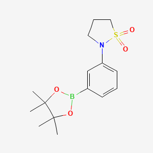 molecular formula C15H22BNO4S B1488063 3-(1,1-Dioxido-2-isothiazolidinyl)phenylboronic acid pinacol ester CAS No. 1416367-18-4