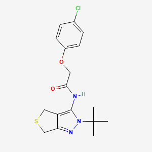 molecular formula C17H20ClN3O2S B14880666 N-(2-tert-butyl-2,6-dihydro-4H-thieno[3,4-c]pyrazol-3-yl)-2-(4-chlorophenoxy)acetamide 