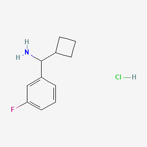 molecular formula C11H15ClFN B1488076 Cyclobutyl(3-fluorophenyl)methanamine hydrochloride CAS No. 1864058-87-6