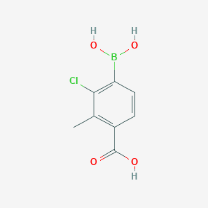 molecular formula C8H8BClO4 B1488091 4-Carboxy-2-chloro-3-methylphenylboronic acid CAS No. 1451391-31-3