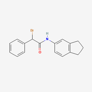 molecular formula C17H16BrNO B1488097 2-bromo-N-(2,3-dihydro-1H-inden-5-yl)-2-phenylacetamide CAS No. 864932-47-8