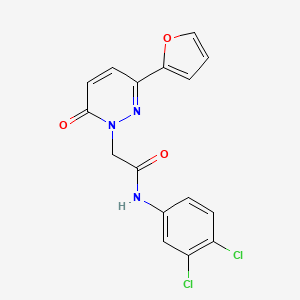 molecular formula C16H11Cl2N3O3 B14880979 N-(3,4-dichlorophenyl)-2-[3-(furan-2-yl)-6-oxopyridazin-1-yl]acetamide CAS No. 879054-64-5