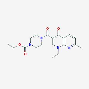 molecular formula C19H24N4O4 B14880999 Ethyl 4-(1-ethyl-7-methyl-4-oxo-1,4-dihydro-1,8-naphthyridine-3-carbonyl)piperazine-1-carboxylate 