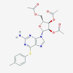 molecular formula C₂₃H₂₅N₅O₇S B014881 [(2R,3R,4R,5R)-3,4-Diacetyloxy-5-[2-amino-6-(4-methylphenyl)sulfanylpurin-9-yl]oxolan-2-yl]methyl acetate CAS No. 135041-23-5