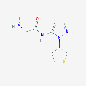 molecular formula C9H14N4OS B14881008 2-amino-N-(1-(tetrahydrothiophen-3-yl)-1H-pyrazol-5-yl)acetamide 