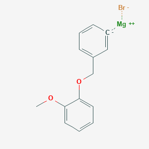 molecular formula C14H13BrMgO2 B14881283 3-(2-Methoxyphenoxymethyl)phenylmagnesium bromide 