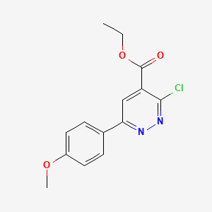 molecular formula C14H13ClN2O3 B1488156 Ethyl 3-chloro-6-(4-methoxyphenyl)pyridazine-4-carboxylate CAS No. 1708268-08-9
