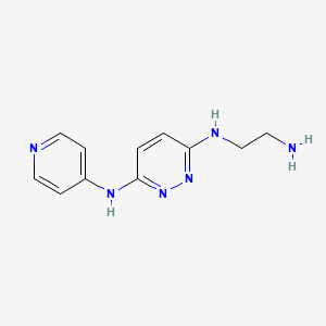 molecular formula C11H14N6 B1488157 N3-(2-aminoethyl)-N6-(pyridin-4-yl)pyridazine-3,6-diamine CAS No. 1706446-83-4
