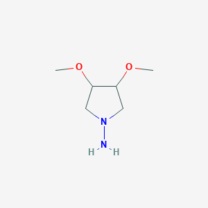 molecular formula C6H14N2O2 B1488164 3,4-Dimethoxypyrrolidin-1-amine CAS No. 1692326-45-6