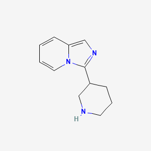 molecular formula C12H15N3 B14881947 3-(Piperidin-3-yl)imidazo[1,5-a]pyridine 