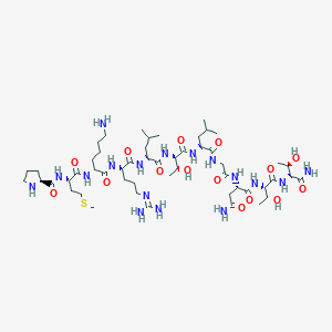 molecular formula C52H95N17O15S B148820 Pmkrltlgntt-NH2 CAS No. 137051-72-0