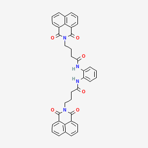 molecular formula C38H30N4O6 B14882022 N,N'-(1,2-phenylene)bis(4-(1,3-dioxo-1H-benzo[de]isoquinolin-2(3H)-yl)butanamide) 