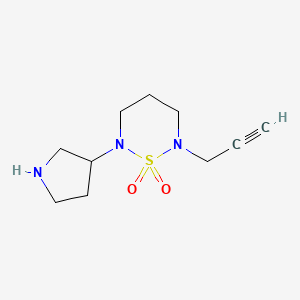 molecular formula C10H17N3O2S B14882163 2-(Prop-2-yn-1-yl)-6-(pyrrolidin-3-yl)-1,2,6-thiadiazinane 1,1-dioxide 