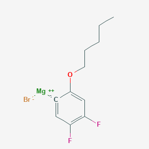 molecular formula C11H13BrF2MgO B14882186 (4,5-Difluoro-2-(n-pentyloxy)phenyl)magnesium bromide 