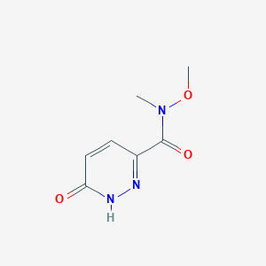 molecular formula C7H9N3O3 B1488219 N-methoxy-N-methyl-6-oxo-1,6-dihydropyridazine-3-carboxamide CAS No. 1343327-53-6