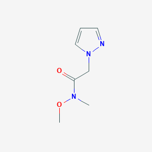 molecular formula C7H11N3O2 B1488221 N-methoxy-N-methyl-2-(1H-pyrazol-1-yl)acetamide CAS No. 1343885-67-5