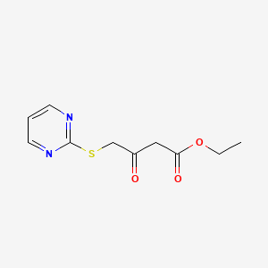 molecular formula C10H12N2O3S B1488229 Ethyl 3-oxo-4-(pyrimidin-2-ylthio)butanoate CAS No. 889655-59-8