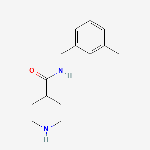 molecular formula C14H20N2O B1488232 N-[(3-methylphenyl)methyl]piperidine-4-carboxamide CAS No. 1183213-87-7