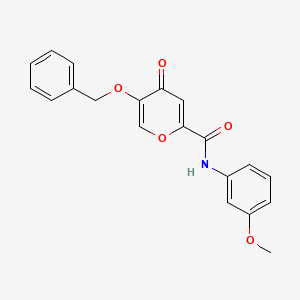 molecular formula C20H17NO5 B14882328 5-(benzyloxy)-N-(3-methoxyphenyl)-4-oxo-4H-pyran-2-carboxamide 