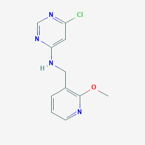 molecular formula C11H11ClN4O B1488244 6-chloro-N-((2-methoxypyridin-3-yl)methyl)pyrimidin-4-amine CAS No. 1964407-43-9