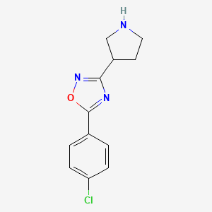 5-(4-Chlorophenyl)-3-(pyrrolidin-3-yl)-1,2,4-oxadiazole