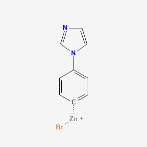 molecular formula C9H7BrN2Zn B14882646 4-(1H-ImidaZol-1-yl)phenylZinc bromide 