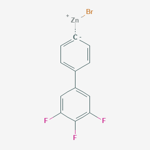 molecular formula C12H6BrF3Zn B14882647 4-(3,4,5-Trifluorophenyl)phenylZinc bromide 