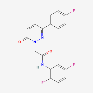 molecular formula C18H12F3N3O2 B14882736 N-(2,5-difluorophenyl)-2-(3-(4-fluorophenyl)-6-oxopyridazin-1(6H)-yl)acetamide 