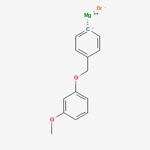molecular formula C14H13BrMgO2 B14882882 4-(3-Methoxyphenoxymethyl)phenylmagnesium bromide 