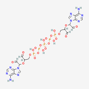 molecular formula C20H25N10O22P5 B14882986 P1,P5-Di(adenosine-5') pentaphosphate, periodate oxidized 