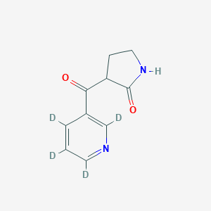 molecular formula C10H10N2O2 B014883 3-(Nicotinoyl-2,4,5,6-d4)-2-pyrrolidinone CAS No. 764661-25-8