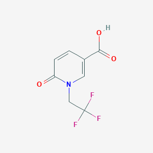 molecular formula C8H6F3NO3 B1488343 6-Oxo-1-(2,2,2-trifluoroethyl)-1,6-dihydropyridine-3-carboxylic acid CAS No. 1247612-70-9
