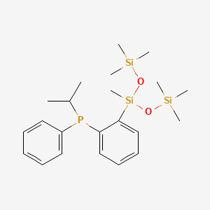 molecular formula C22H37O2PSi3 B14883452 (2-(1,1,1,3,5,5,5-Heptamethyltrisiloxan-3-yl)phenyl)(isopropyl)(phenyl)phosphane 