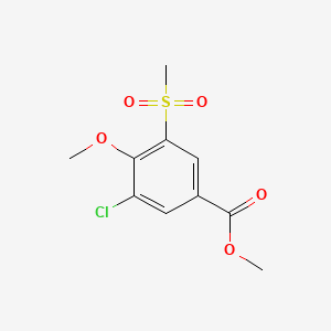 molecular formula C10H11ClO5S B14883959 Methyl 3-chloro-4-methoxy-5-(methylsulfonyl)benzoate 