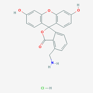 molecular formula C21H16ClNO5 B148841 4-(Aminomethyl)-3',6'-dihydroxy-3H-spiro[isobenzofuran-1,9'-xanthen]-3-one hydrochloride CAS No. 91539-64-9