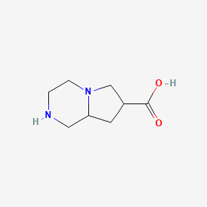 molecular formula C8H14N2O2 B14884460 Octahydropyrrolo[1,2-a]pyrazine-7-carboxylic acid 
