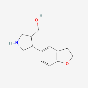 molecular formula C13H17NO2 B1488460 (4-(2,3-Dihydrobenzofuran-5-yl)pyrrolidin-3-yl)methanol CAS No. 2097975-61-4