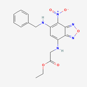 molecular formula C17H17N5O5 B14884696 Ethyl (6-(benzylamino)-7-nitrobenzo[c][1,2,5]oxadiazol-4-yl)glycinate 