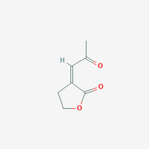 molecular formula C7H8O3 B148848 (3Z)-3-(2-oxopropylidene)oxolan-2-one CAS No. 139915-22-3