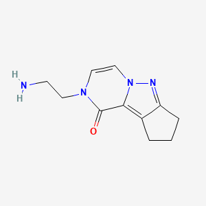 molecular formula C11H14N4O B1488486 2-(2-aminoethyl)-8,9-dihydro-2H-cyclopenta[3,4]pyrazolo[1,5-a]pyrazin-1(7H)-one CAS No. 2097976-03-7