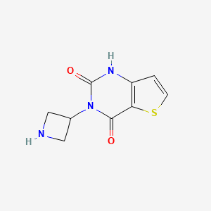 molecular formula C9H9N3O2S B1488488 3-(azetidin-3-yl)thieno[3,2-d]pyrimidine-2,4(1H,3H)-dione CAS No. 2097976-40-2