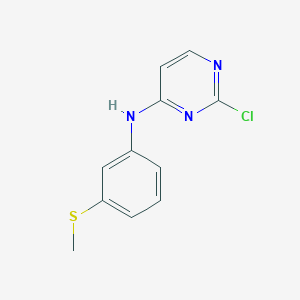 molecular formula C11H10ClN3S B1488494 2-Chloro-N-[3-(methylsulfanyl)phenyl]pyrimidin-4-amine CAS No. 1248815-62-4