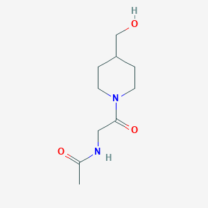 molecular formula C10H18N2O3 B1488497 N-{2-[4-(hydroxymethyl)piperidin-1-yl]-2-oxoethyl}acetamide CAS No. 1178805-60-1