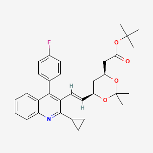 molecular formula C32H36FNO4 B14885155 tert-Butyl 2-((4S,6R)-6-((E)-2-(2-cyclopropyl-4-(4-fluorophenyl)quinolin-3-yl)vinyl)-2,2-dimethyl-1,3-dioxan-4-yl)acetate 
