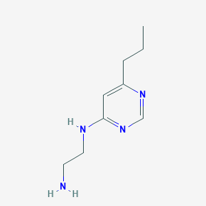 molecular formula C9H16N4 B1488544 N1-(6-propylpyrimidin-4-yl)ethane-1,2-diamine CAS No. 1251322-83-4